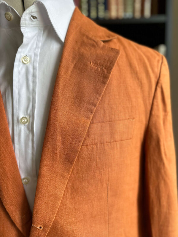 Veste 100% Lin orange(M) – Image 2