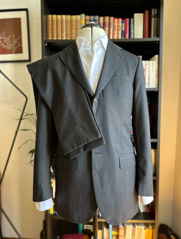 Costume gris en laine super 110s Vitale Barberis (M)